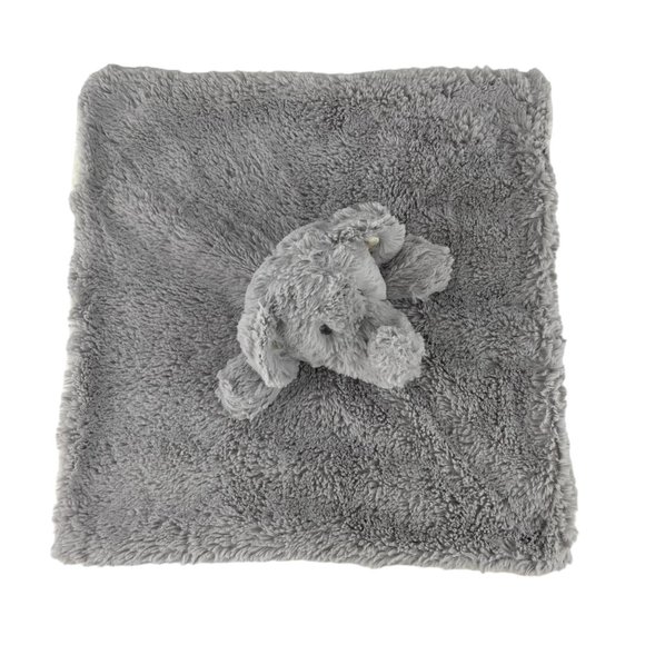 Kellytoy Elephant Lovey 13" Grey Tan Baby Security Blanket Rattle - Picture 3 of 6